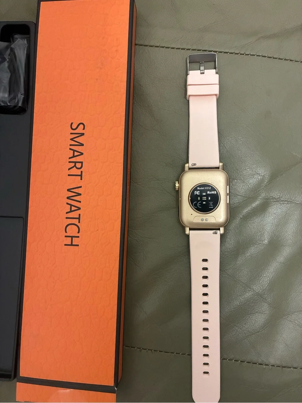 Pink Smartwatch with Rose Gold Case - Fashion Fitness Wearable